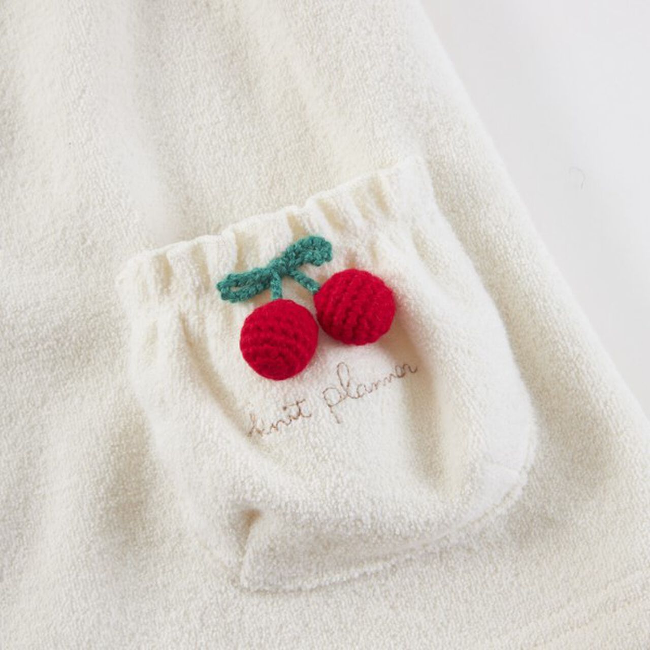 KP Cherry Motif Boucle Vest [80-120],Off white, large image number 14