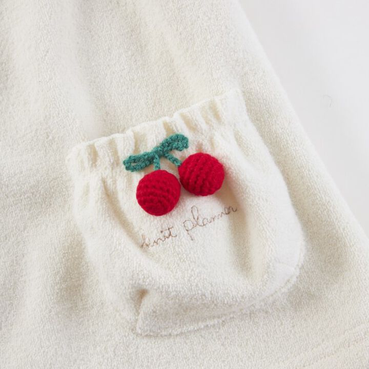 KP Cherry Motif Boucle Vest [80-120],Off white, medium image number 14