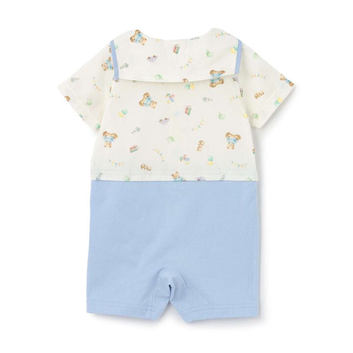 TOYS Boys Short-Sleeve Romper [Made in Japan],Blue, medium image number 1