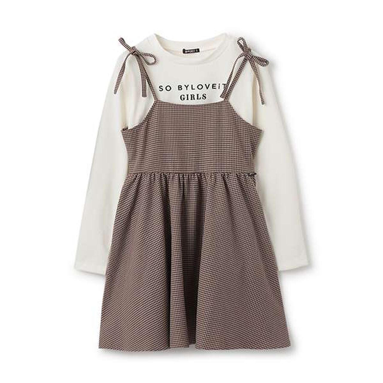 TR Jumper Skirt T-Shirt Set,Black, large image number 17