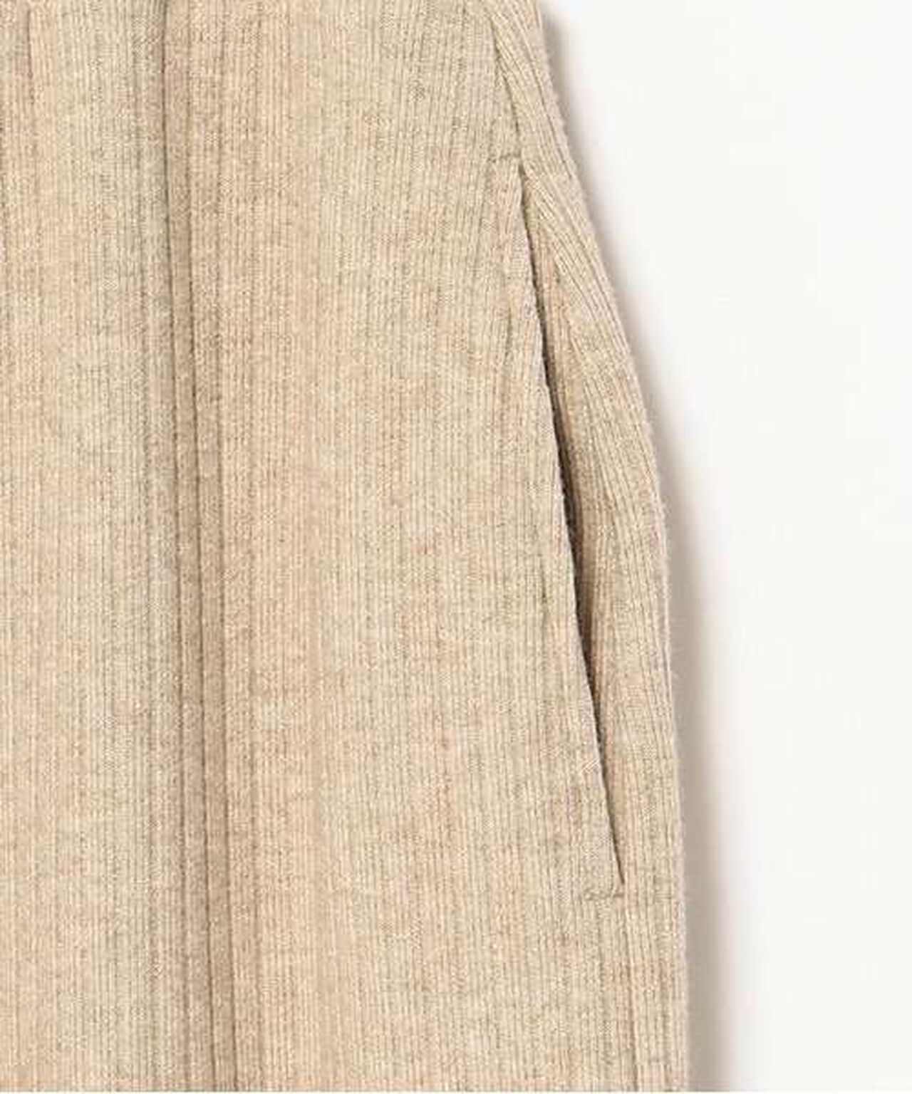Cut Rib Tight Skirt,Beige, large image number 10