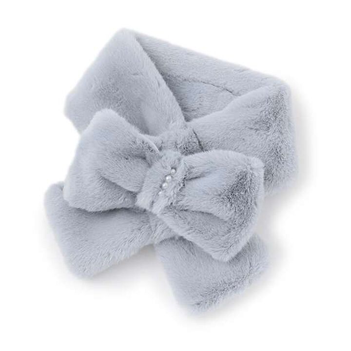 Faux Fur Ribbon Scarf,Ivory, medium image number 13