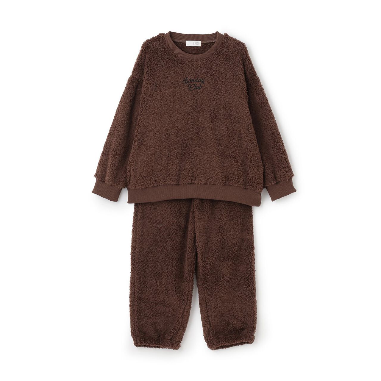 Loungewear Pullover & Pants Set,Dark brown, large image number 0