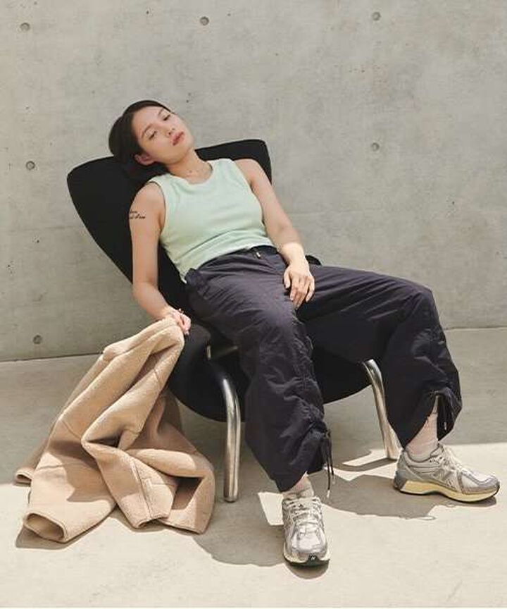 Shirred Wide Pants,Navy, medium image number 14