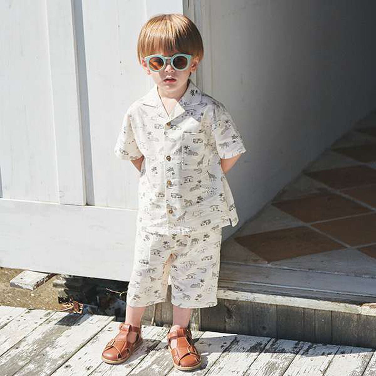 [Link] Assorted Pattern Half Pants [Link] (Kids),Beige, large image number 18