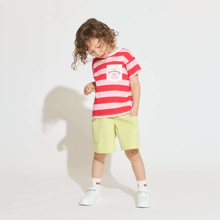 [31 Ice Cream] UV Cool Touch Shape-Retaining Sherbet T Assorted Print Striped T-Shirt,Black, medium image number 20