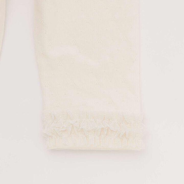 Organic Frill Leggings [Made in Japan],Pearl white, medium image number 3