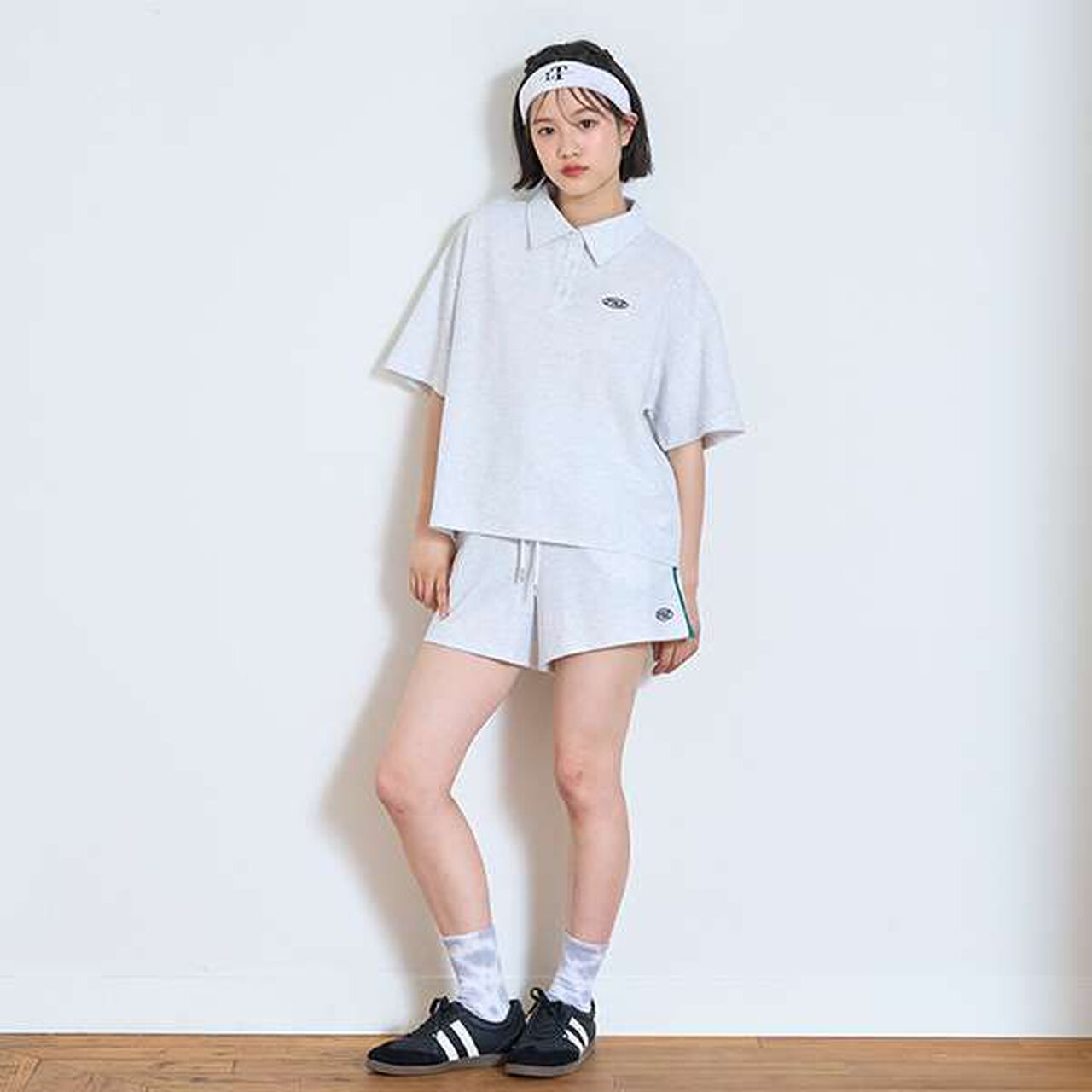 [LTXC] Loose Polo Outfit Set,Smoke white, large image number 2