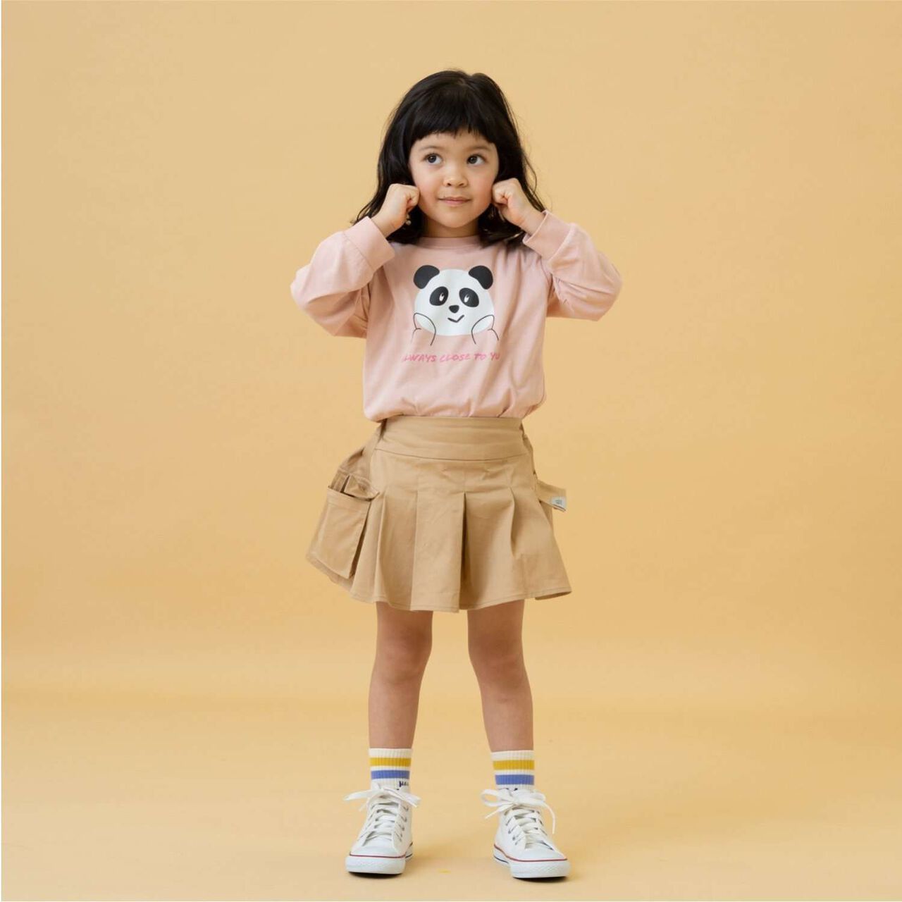 Pleated Cargo Culottes,Light khaki, large image number 4