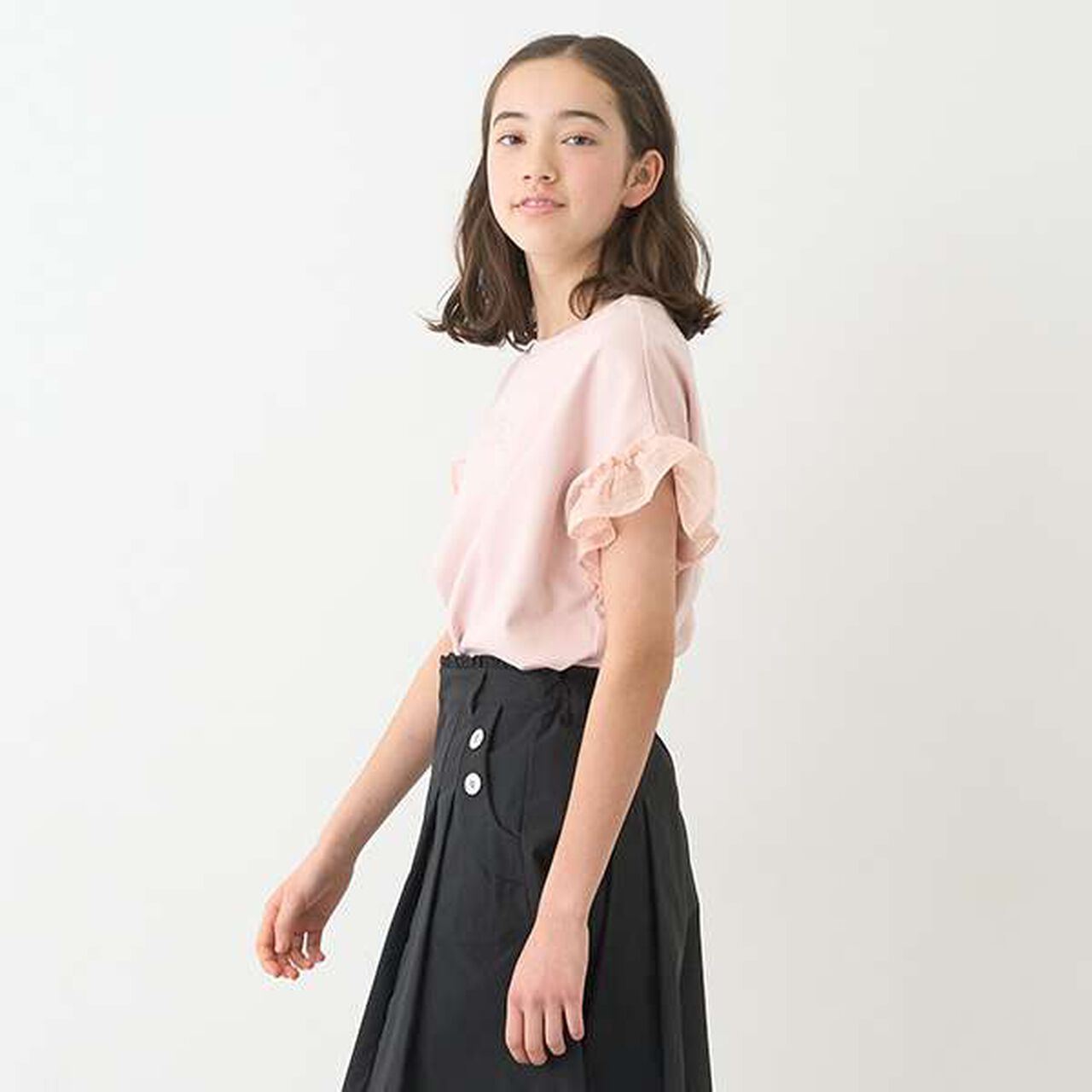 Sequined Logo T-Shirt,White, large image number 3