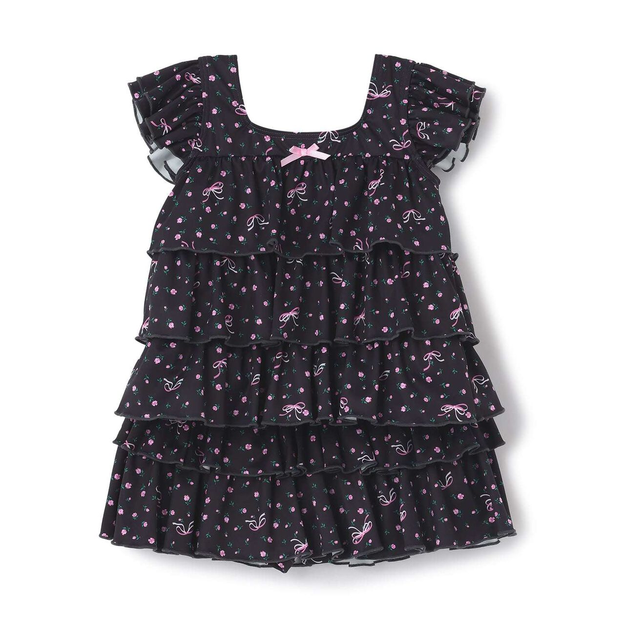 [SWIM] [UV Protection] Tiered Top & Tiered Skirt Separate Swimsuit,Lavender, large image number 3