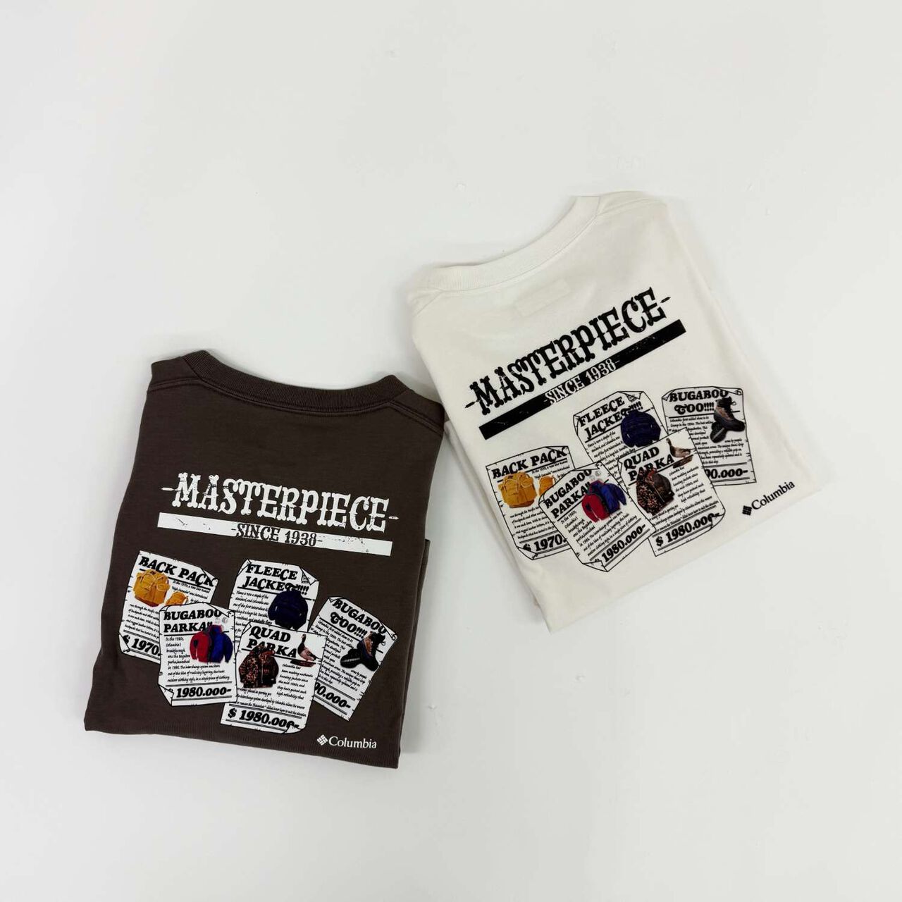 [Columbia] Kids Black Graphic Long Sleeve T-Shirt,Beige, large image number 10