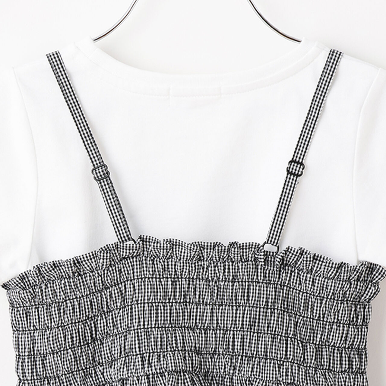 Cutwork Camisole Tunic & T-Shirt Set,Blue, large image number 8