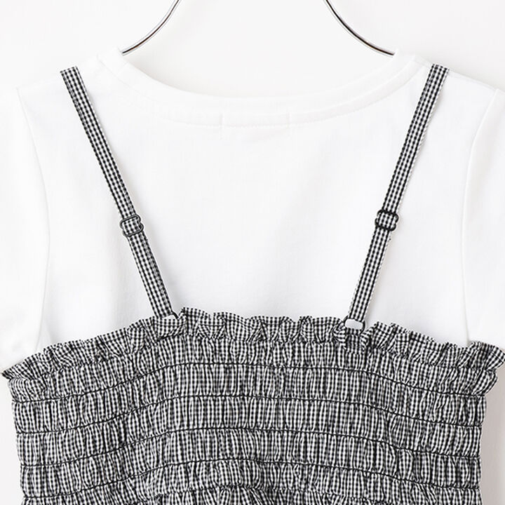 Cutwork Camisole Tunic & T-Shirt Set,Blue, medium image number 8