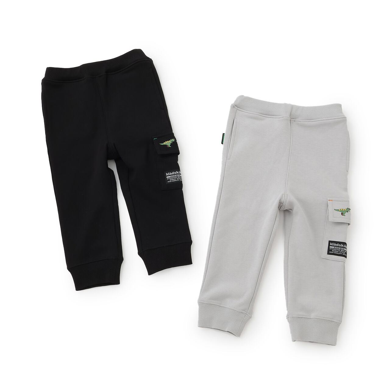 [Popular Item Restocked] [Not Available at Physical Stores] Dinosaur Embroidered Ribbed Hem Cargo Pants,Light gray, large image number 10