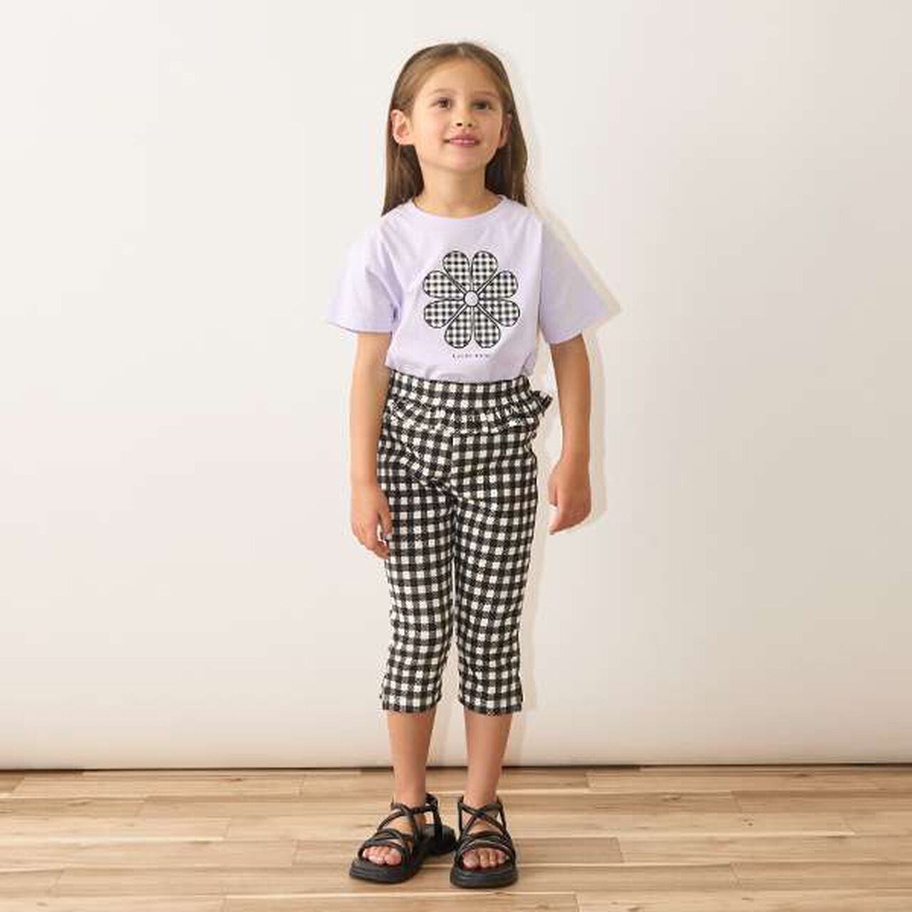 Tomo Pants Side Slit 7/8 Capri Pants,Beige, large image number 1