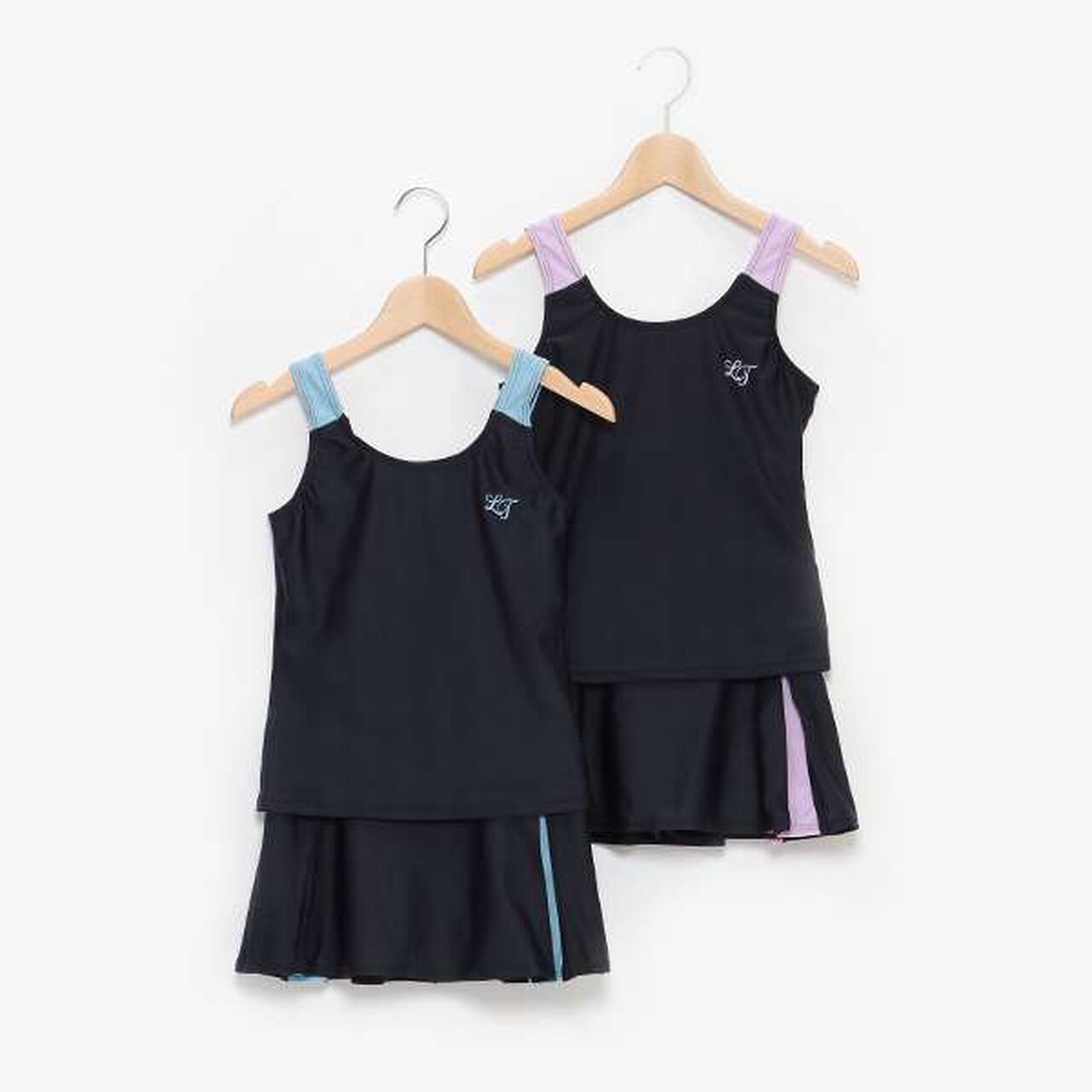 LT Pleated Skirt Tankini [SWIM],Purple, large image number 6