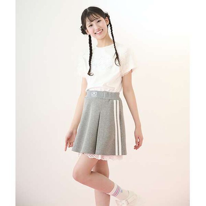 Jersey Skirt & Lace Pants Set,Gray, medium image number 19