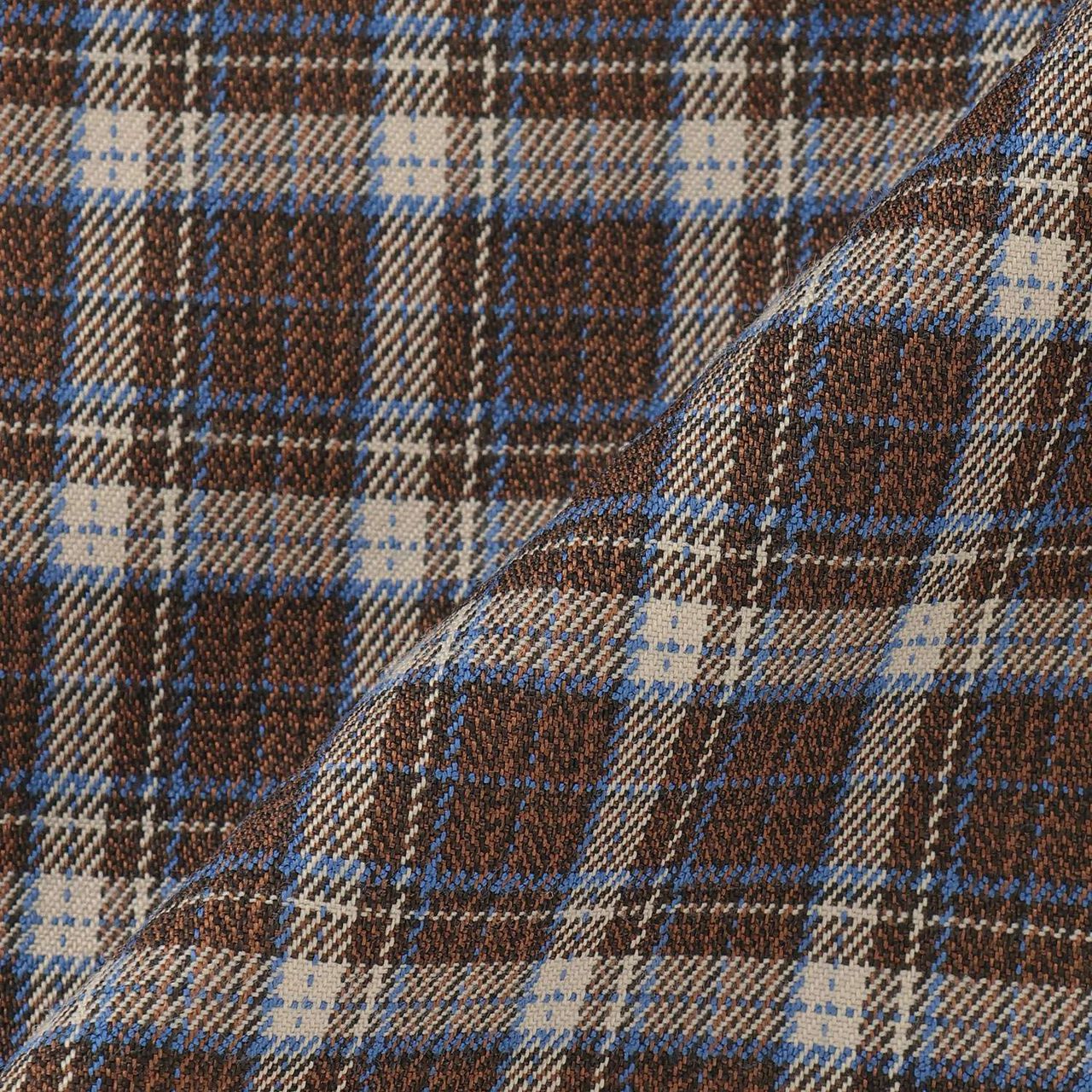 Checkered Vest-Style Set,Mocha tea, large image number 6