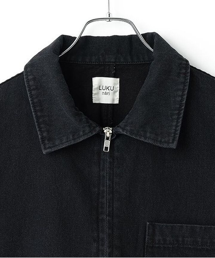 Denim ZIP Jacket,Off white, medium image number 2