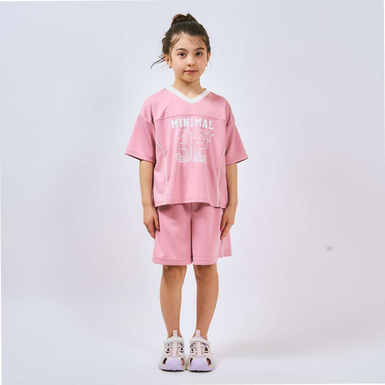 Sleek Plus Quick-Dry Mesh Sports Outfit Set,Off white, large image number 1
