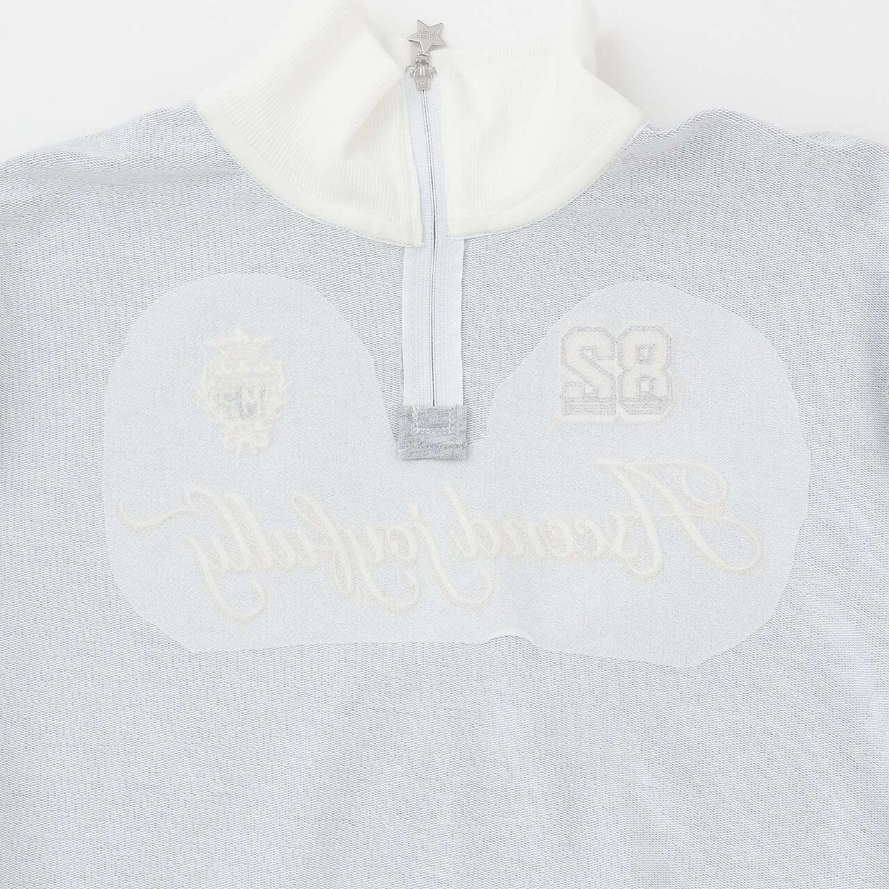 Half Zip Short Sleeve T-Shirt,Gray, large image number 3