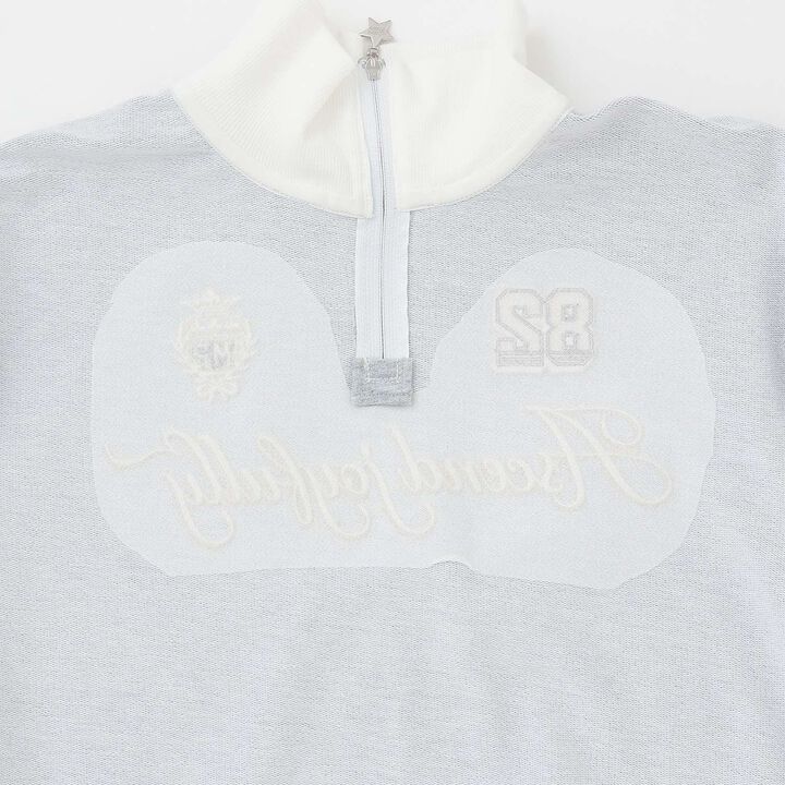 Half Zip Short Sleeve T-Shirt,Gray, medium image number 3