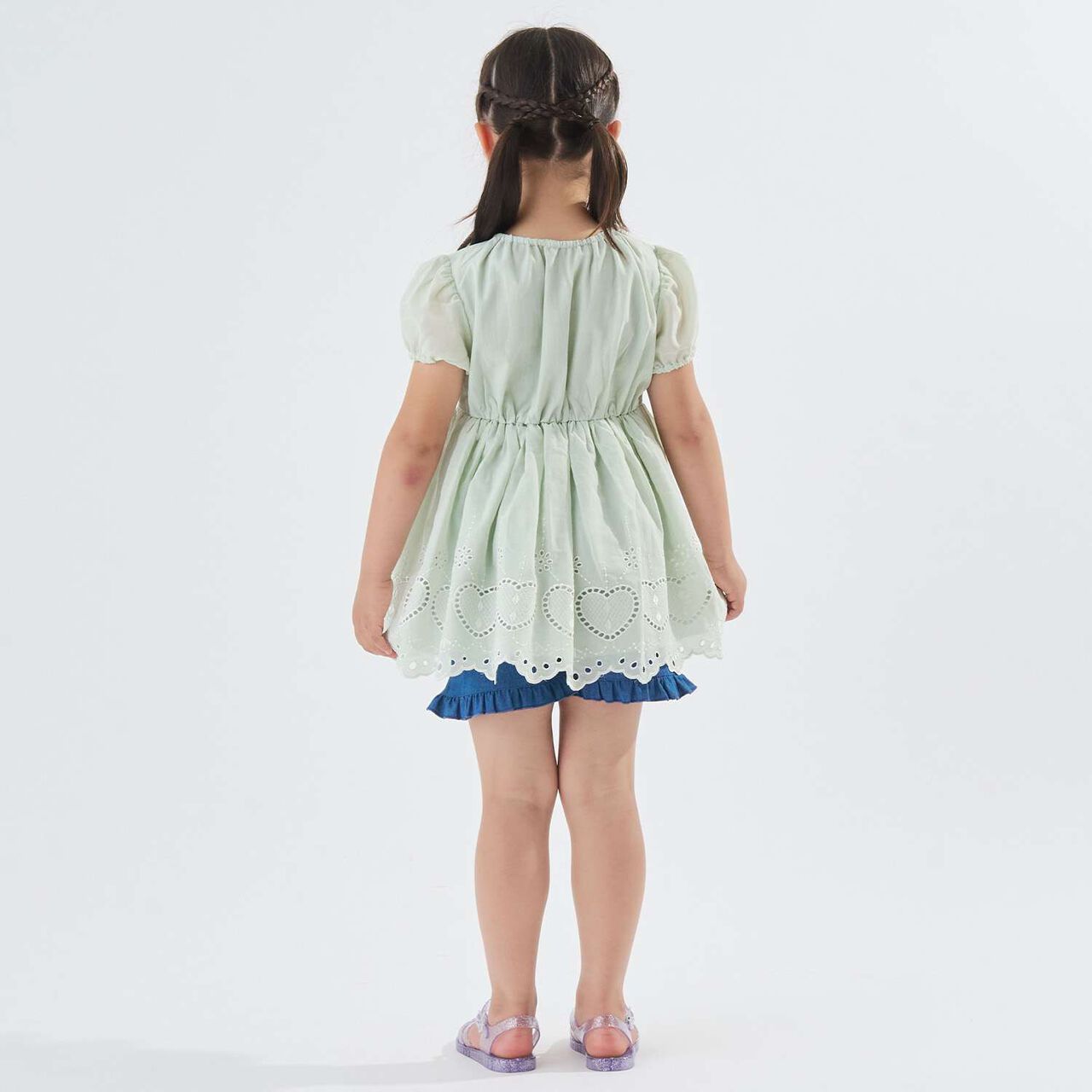 [100% Cotton] Cutwork Lace Tunic,Mint, large image number 8