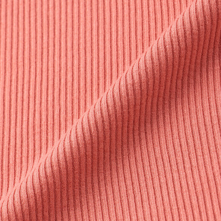 [Three Rabbits] Lace-Collared Ribbed Long-Sleeve T-Shirt,Navy, medium image number 5