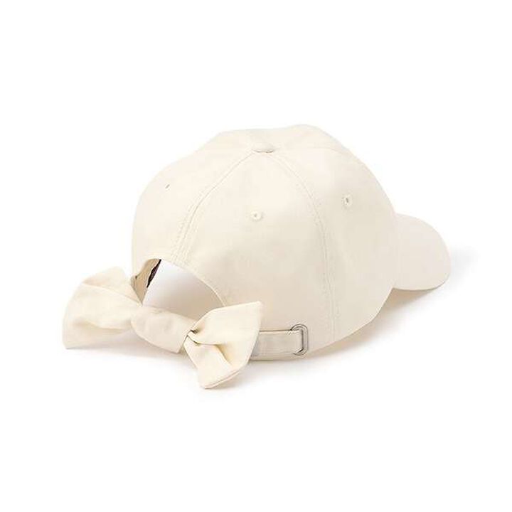 Back Ribbon Cap,Ivory, medium image number 1