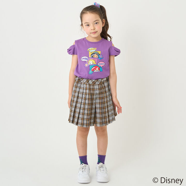 [Stain-resistant and Water-repellent] Disney Princess Off-Shoulder T-Shirt with Ribbon Sleeves,Green, medium image number 17