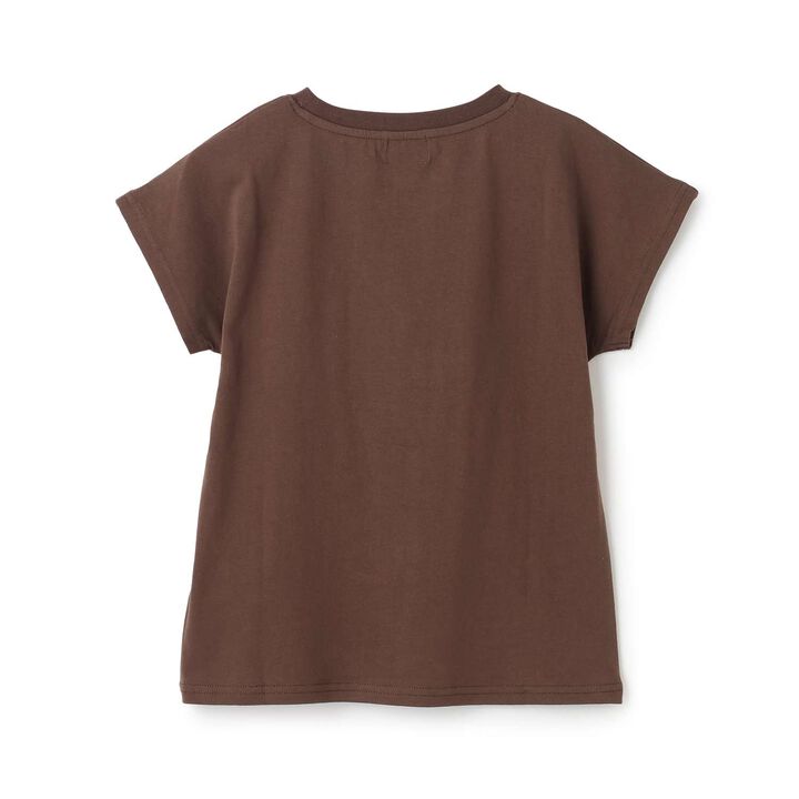 [LTXC/Cotton 100%] Ribbon Illustration Cropped Short-Sleeve T-Shirt in Black,Cream, medium image number 13