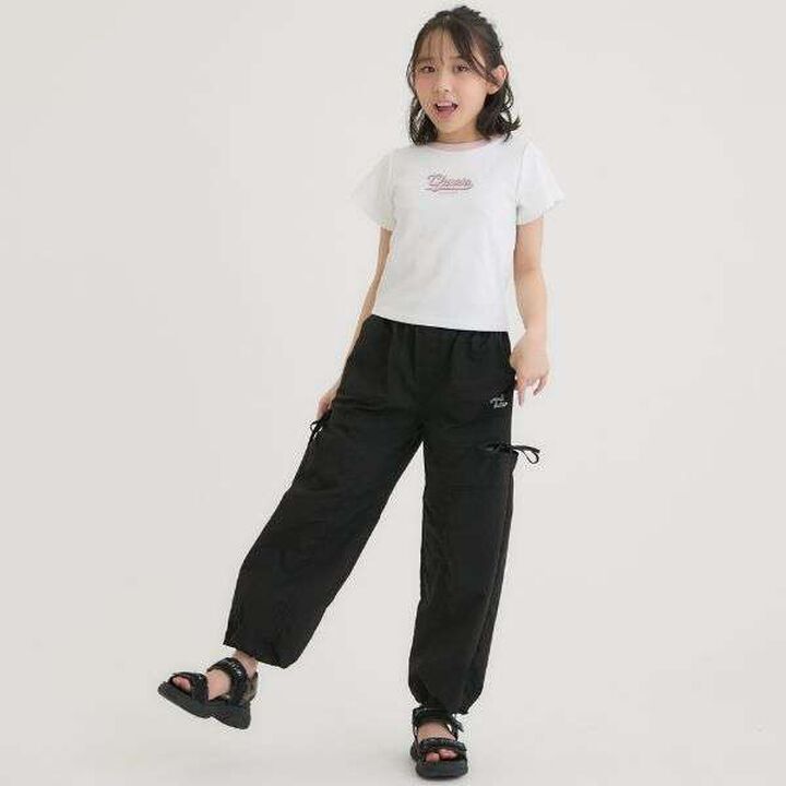 Slit Ribbon Shaka Pants,Black, medium image number 14