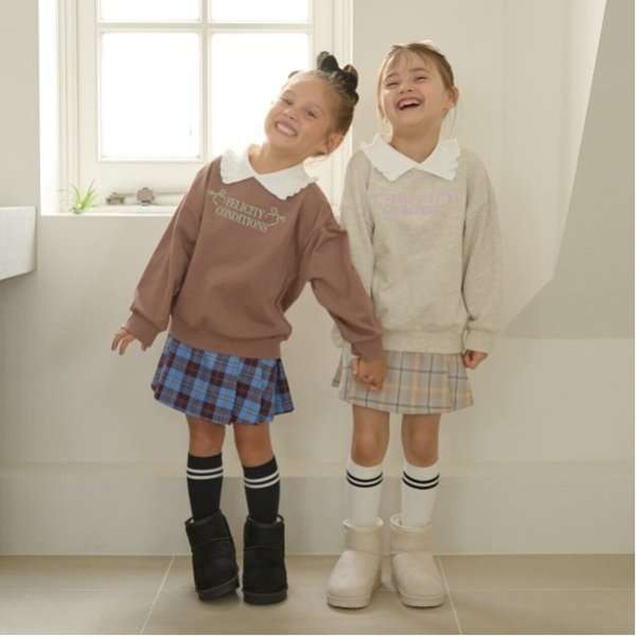 Pilling-Resistant Fuzzy Frill Collar Sweatshirt,Top gray, large image number 11