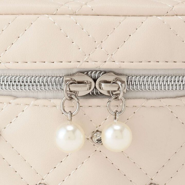 Glitter Ribbon Vanity Shoulder Bag,Ivory, medium image number 2