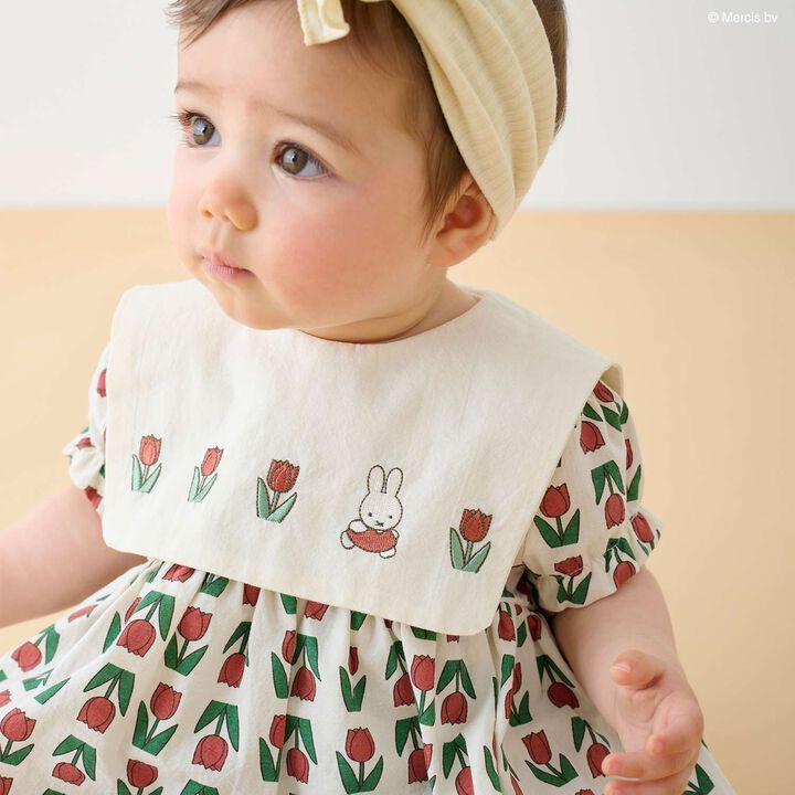 [miffy] Tulip Pattern Romper,Red, medium image number 2