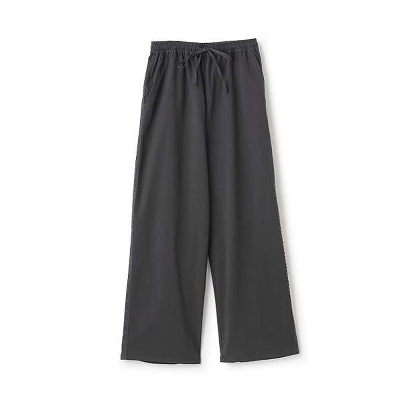 [Link] Side Lace Wide Pants,Charcoal gray, large image number 0