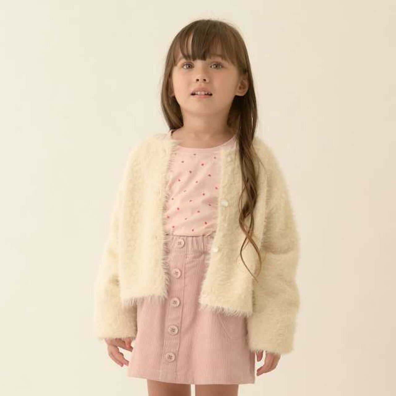 Shaggy Knit Cardigan,Red, large image number 20