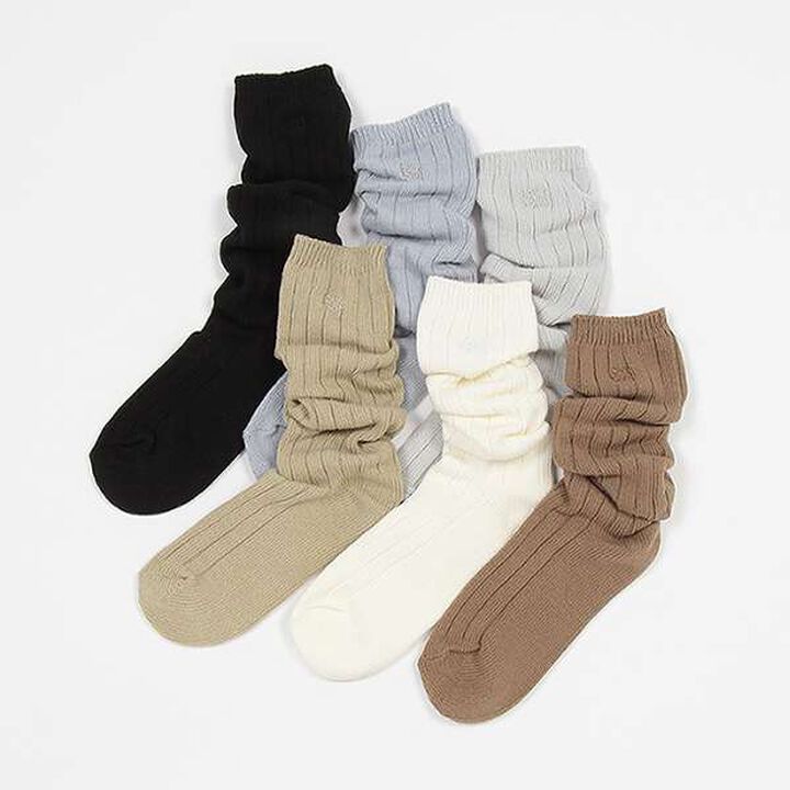 Color Loose Socks,Light khaki, medium image number 6