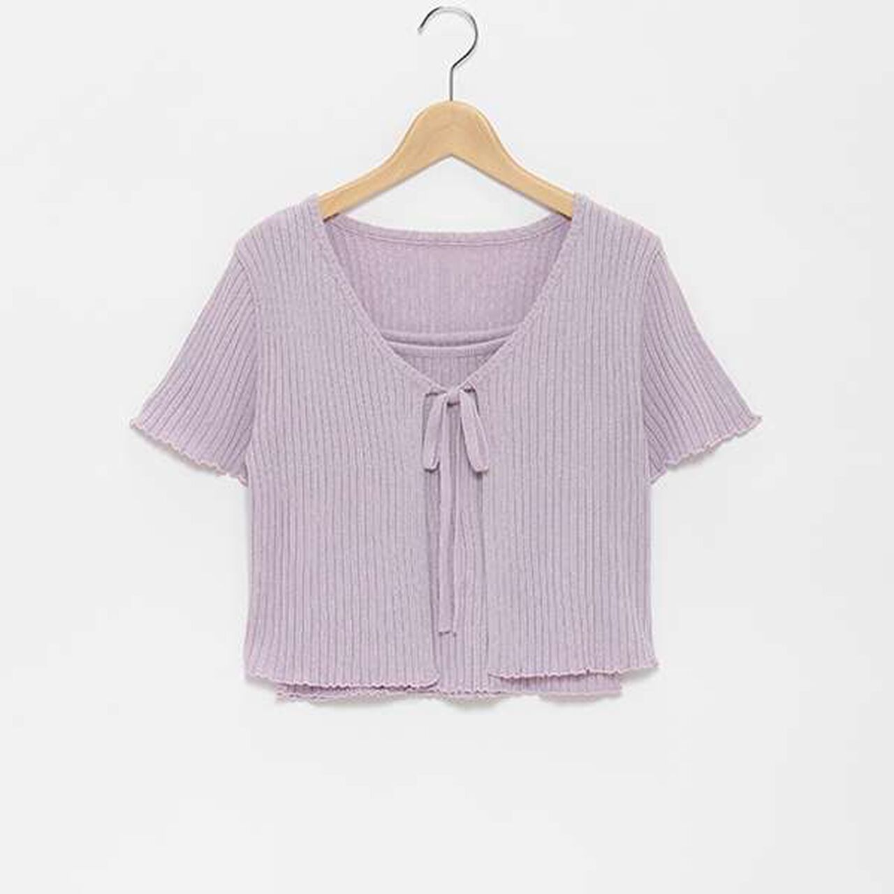 Shimmer Cardigan with Inner Layer,Lavender, large image number 7