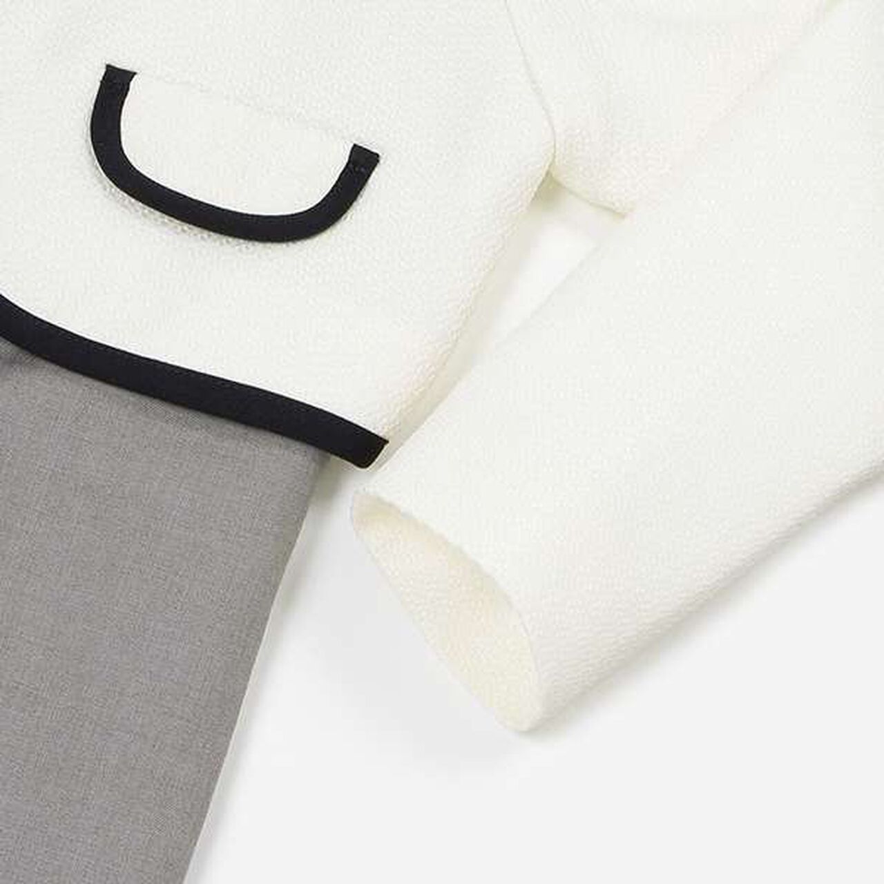 Pleated Dress & Piping Jacket Set,Navy, large image number 18