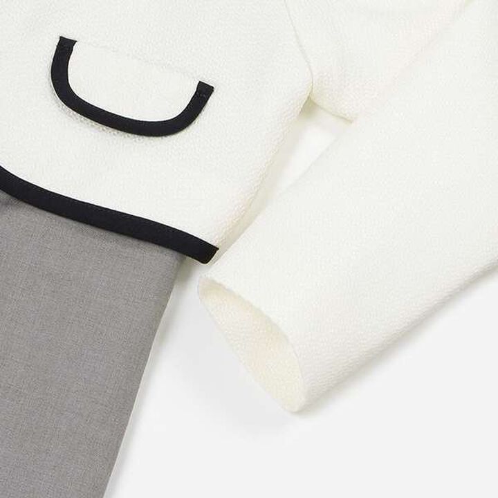 Pleated Dress & Piping Jacket Set,Navy, medium image number 18