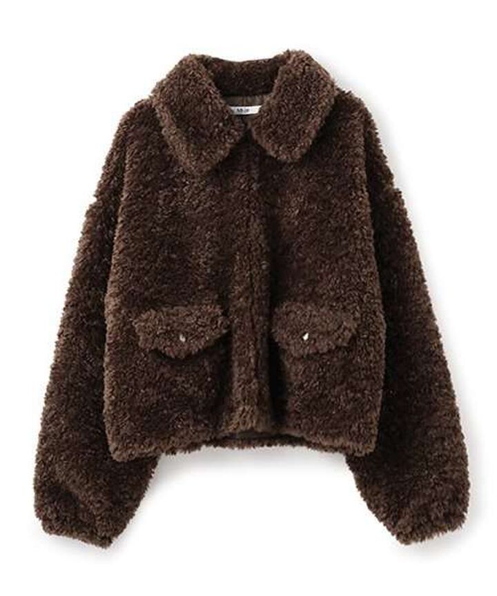 Poodle Faux Fur Coat,Brown, medium image number 13