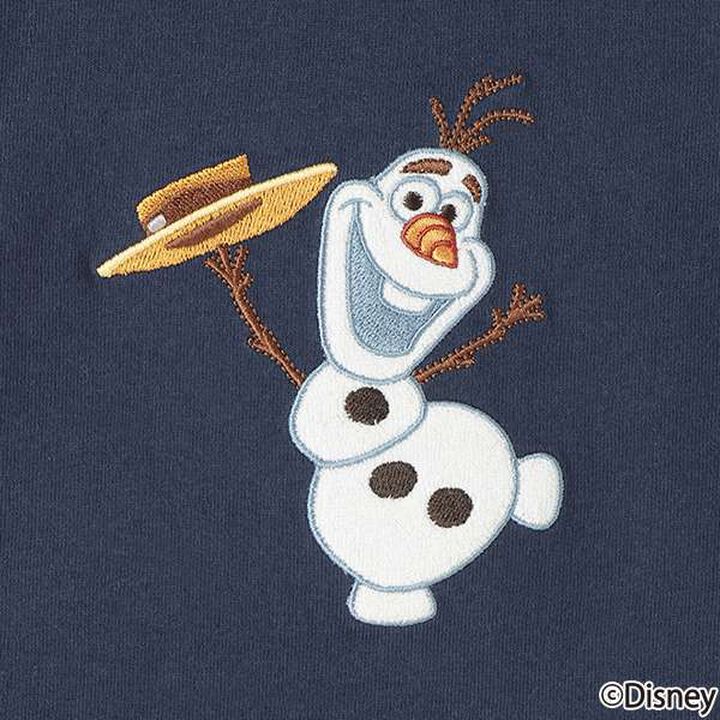 [Disney] Olaf Appliqué T-Shirt,Black, medium image number 21