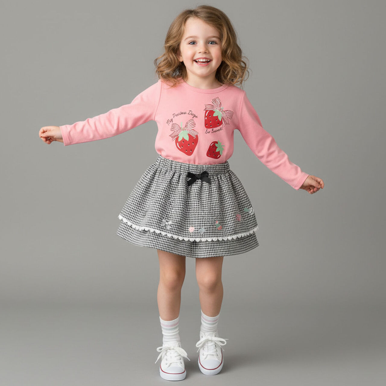 990T Long-Sleeve Strawberry Ribbon,Off white, large image number 11