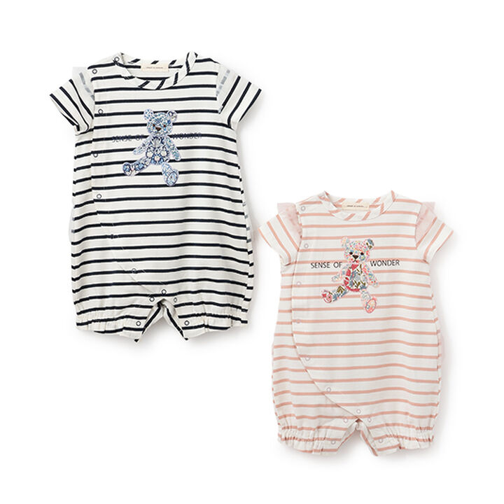 Liberty Appliqu&eacute; Bear Short All-in-One,Navy, medium image number 10