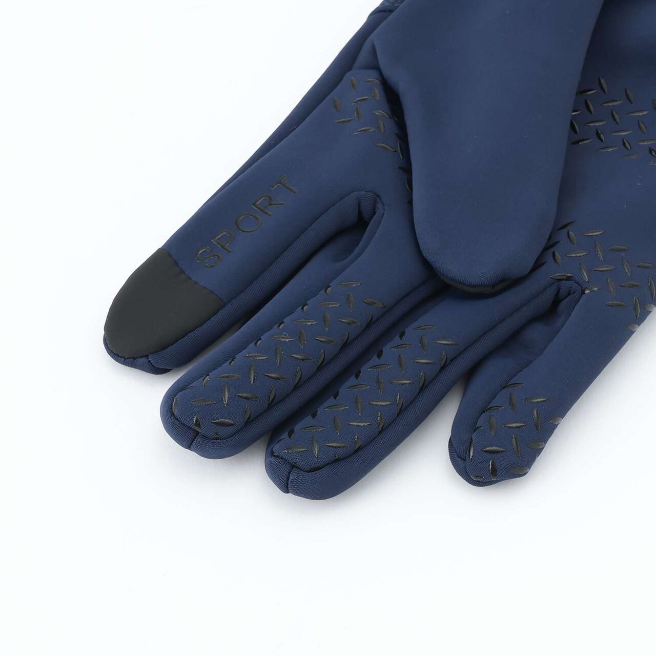 Reflective Logo Gloves,Navy, large image number 2