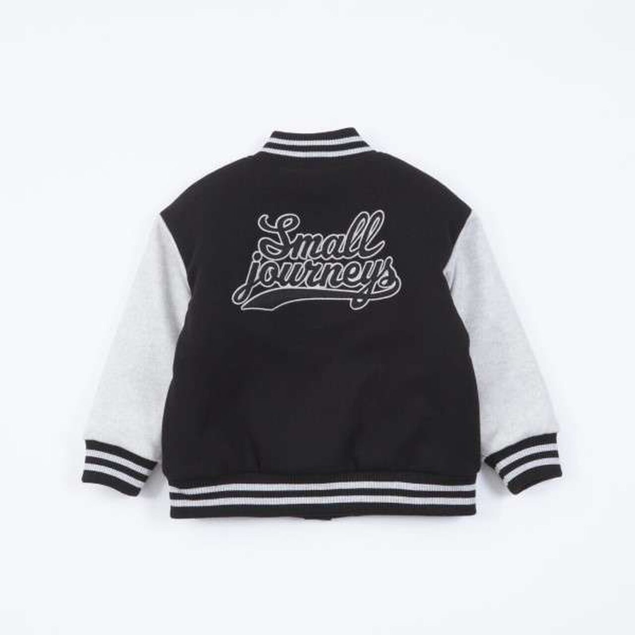 KP Boy Dinosaur Patch Stadium Jacket (90 to 130),Black, large image number 3