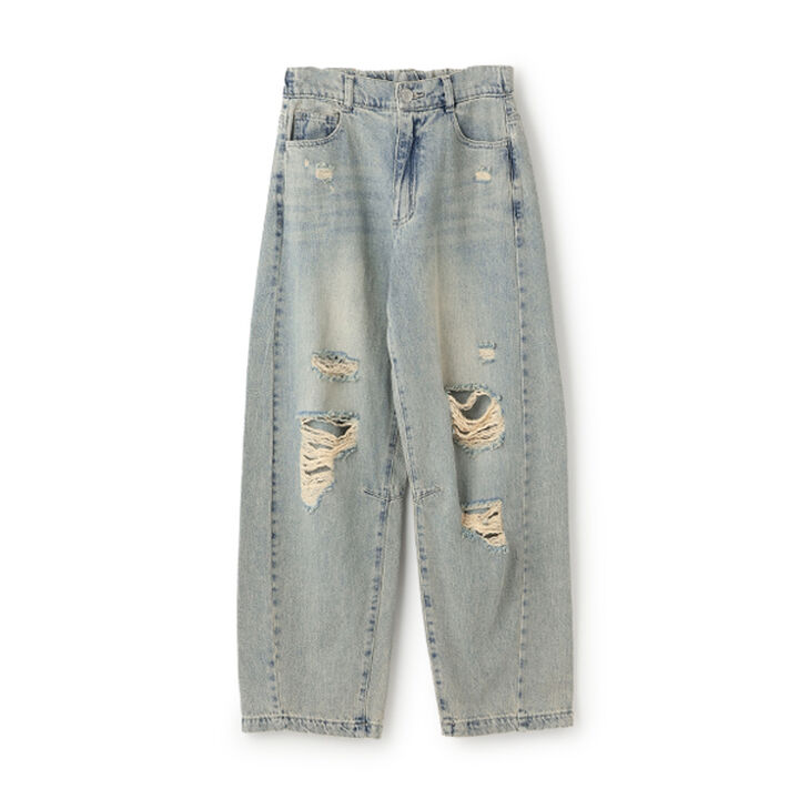 [LTXC] Barrel Leg Damage Denim,Gray, medium image number 16