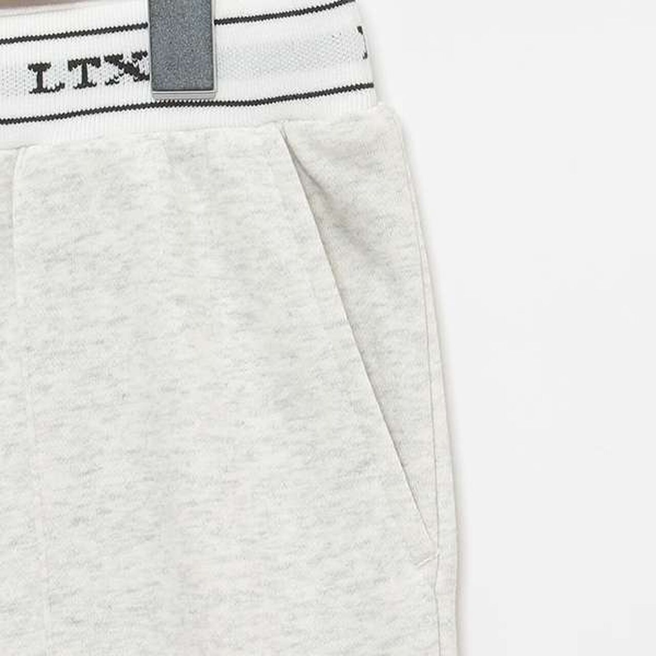 [LTXC] Quick-Dry Absorbent Waist Logo Sweatpants,Smoke white, large image number 7